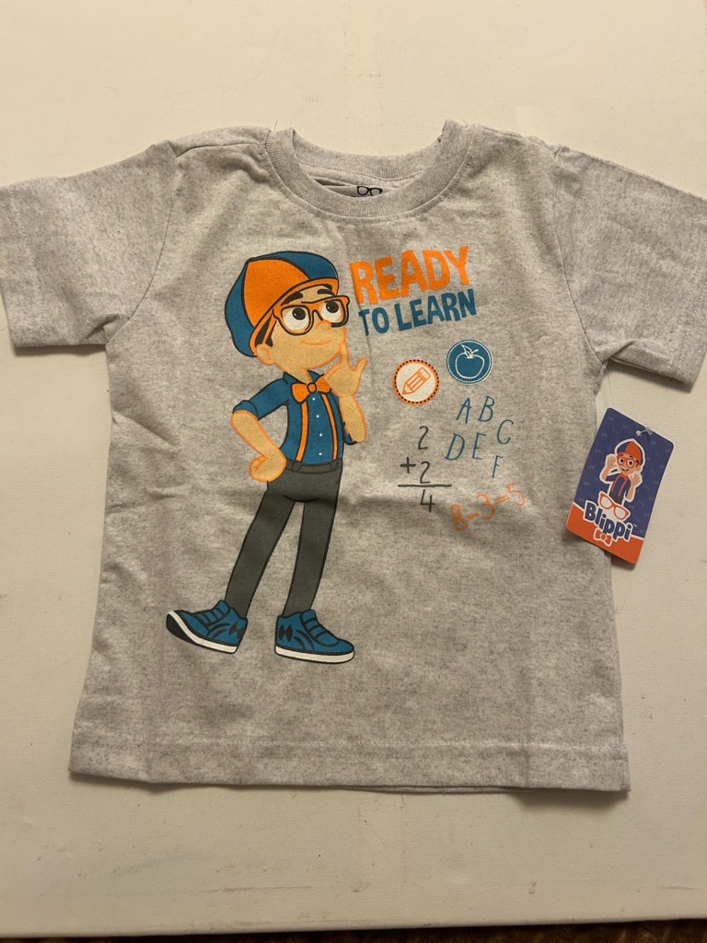 "Ready to Learn" Grey Short Sleeve Kids Tee